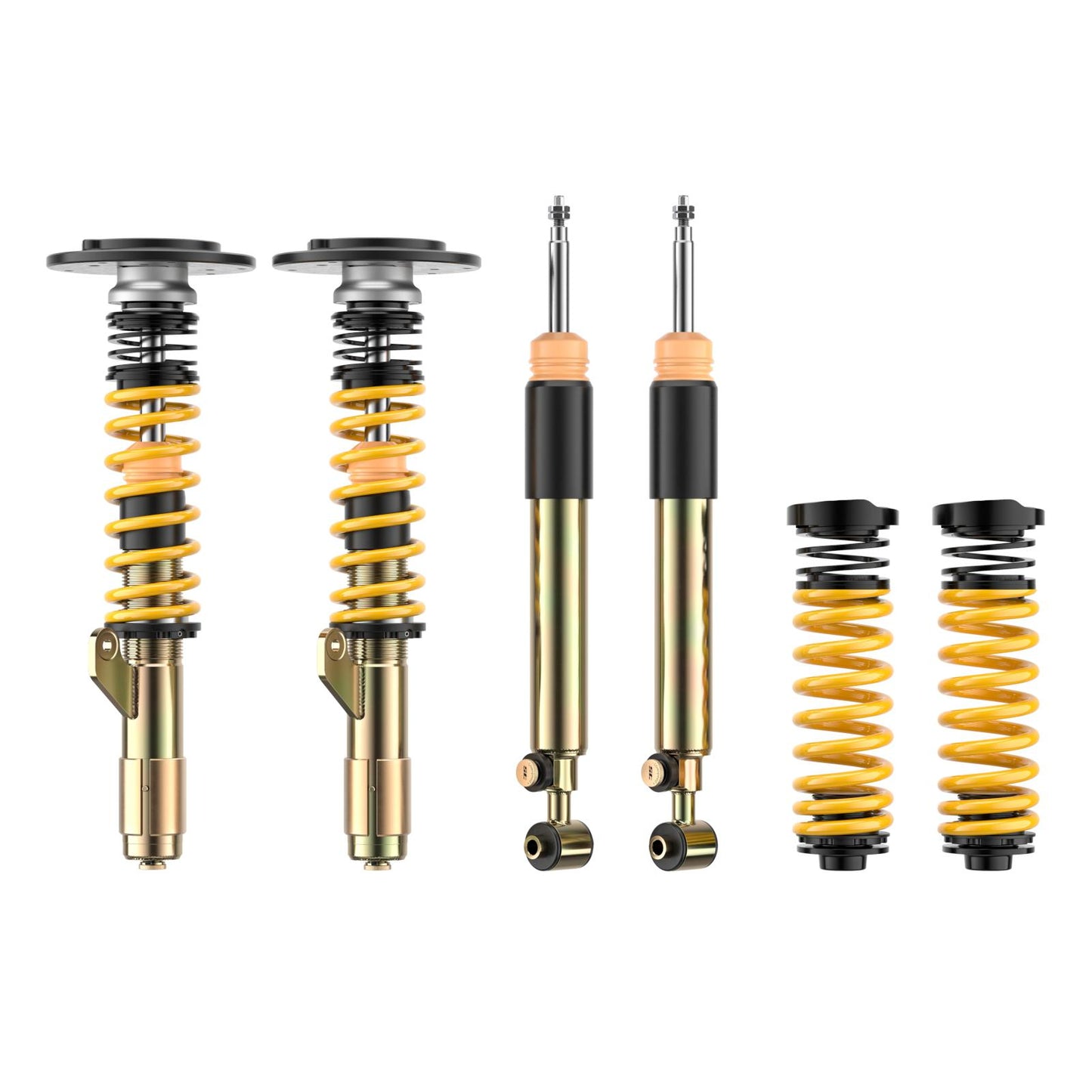 ST XTA plus 3 Gewindefahrwerk Stahl verzinkt (Härteverstellbar mit Stützlager) für BMW 1er / 3er / 4er (F20 / F21 / F30 / F32)