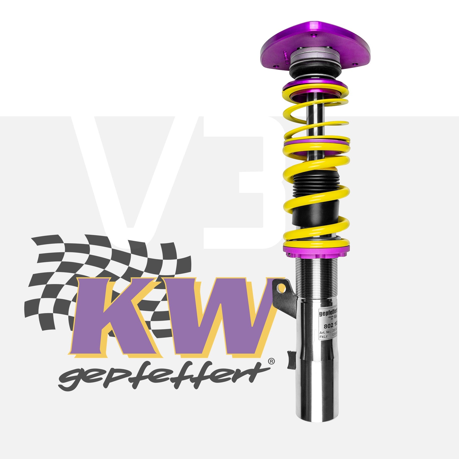 gepfeffert.com Gewindefahrwerk V3 Golf VIII 4motion / quattro Ø 55mm (mit Sturzdomlager) - gepfeffert.com